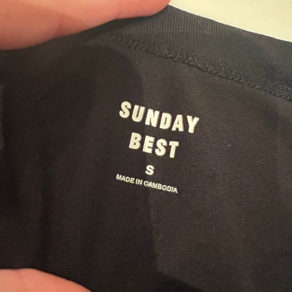 Aritzia Sunday best shirt with heart stitching - Picture 2 of 2